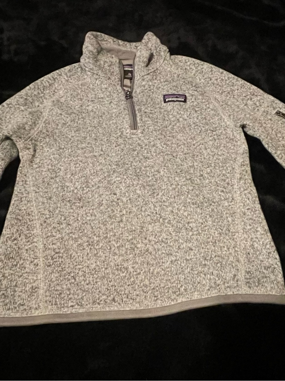 Patagonia Gray Heather Quarter-Zip Pullover Size 5/6